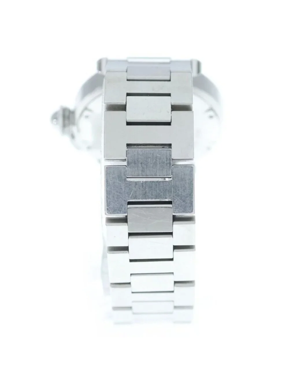 Cartier Pasha C Big Date White Dial Automatic Winding Watch Silver